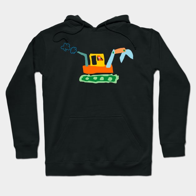 toddler draw excavator Hoodie by osvaldoport76